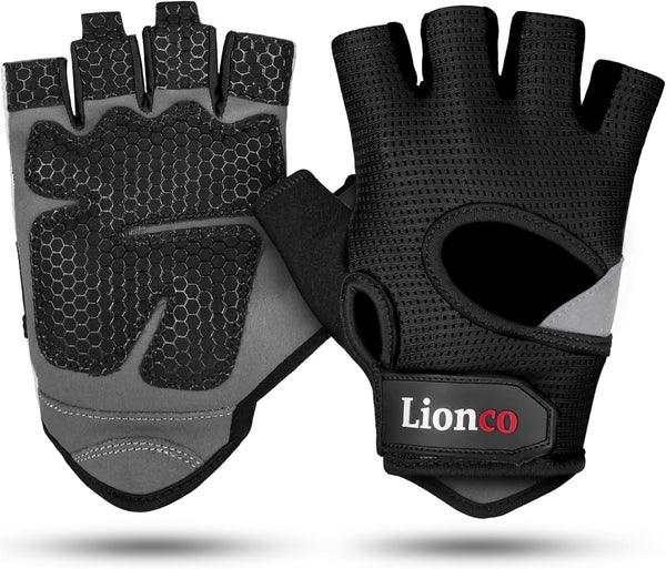 LIONCO Workout Gloves for Men Women,Weight Lifting Gloves with Breathable Gel Padded