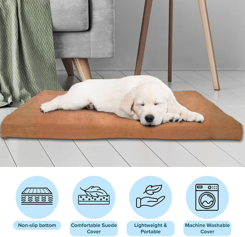 Petmaker Water-Resistant Orthopedic Dog Bed with Removable Washable Cover, Non-Slip Bottom, Egg Crate Foam, 44in Large