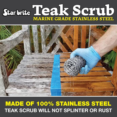 Marine-Grade Stainless Steel Scrubbing Pad for Wood Refinishing