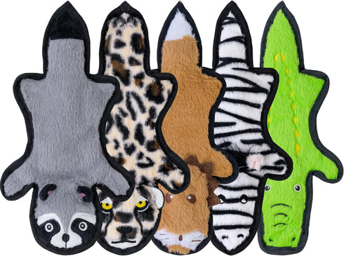 SHARLOVY No Stuffing Dog Toys Crinkle Squeaky, Long Lasting Chews for Aggressive,
