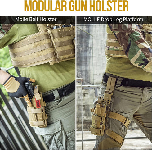 OneTigris Right Handed Nylon Gun Holster for Most Compact Medium Full Size Pistols