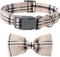Lionet Paws Dog and Cat Collar with Bowtie, Adjustable Grid Collar for Small Medium Large Dogs
