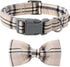 Lionet Paws Dog and Cat Collar with Bowtie, Adjustable Grid Collar for Small Medium Large Dogs