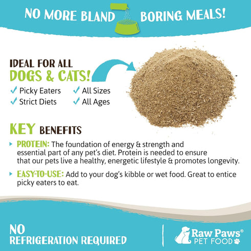 Raw Paws Boost Pet Food Topper Freeze-Dried Beef Liver, 3.2-oz, Dog Food Toppers for Picky Eaters