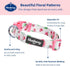 Cherry Garden Dog Collar with Dainty Flowers for Pets
