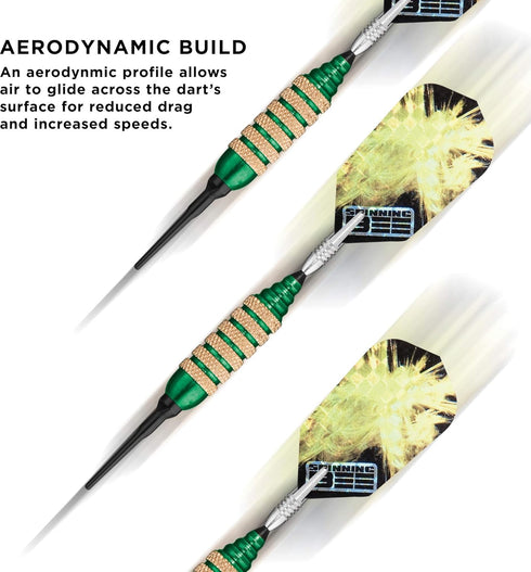 Viper Spinning Bee Soft Tip Darts - 16 Grams with Casemaster Storage/Travel Case