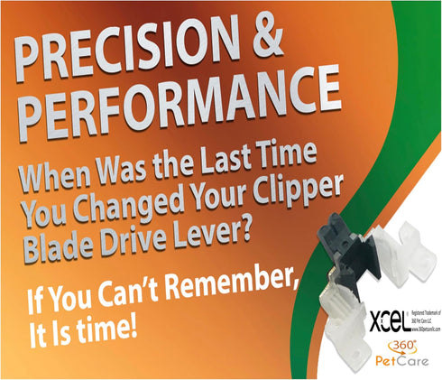 XCEL Drive Assembly Lever Replacement Blade for Pet Clippers, Pack of 4.