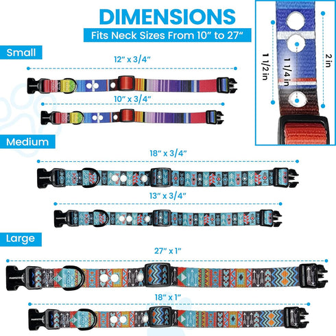 E Collar Replacement Strap, Shock Collar Replacement, Compatible with Pet Safe & Invisible Fence, Medium, Boho Tribal 3