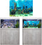 Zerodis Aquarium Underwater Coral Background Sticker, Easy to Install Fish Wall Decorations (61 * 41cm)