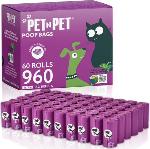 PET N PET Dog Poop Bags Scented, Value Pack 960 Count, Dog