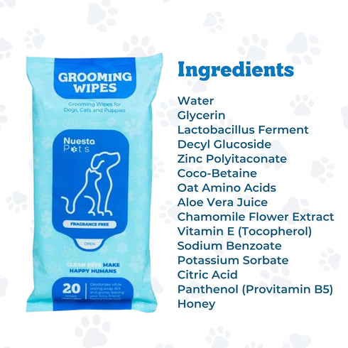 Pets XL Hypoallergenic Pet Wipes, Deodorizing No Bath Cleaning for Dogs & Puppy Grooming, Aloe & Chamomile