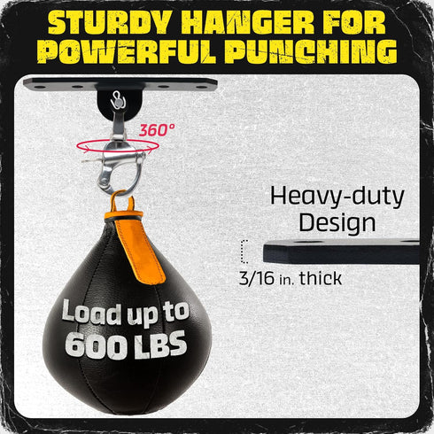 Yes4All Heavy Bag Mount for Punching Bag Hanger, Heavy Duty Swing Hanger for Yoga, Boxing Bag, Indoor & Outdoor Gym