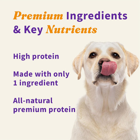 100% 3.7 Oz Halo Freeze Dried Raw Dog Treats, Chicken Breast Recipe, Dog Treats Pouch, All-Natural High Protien Treat