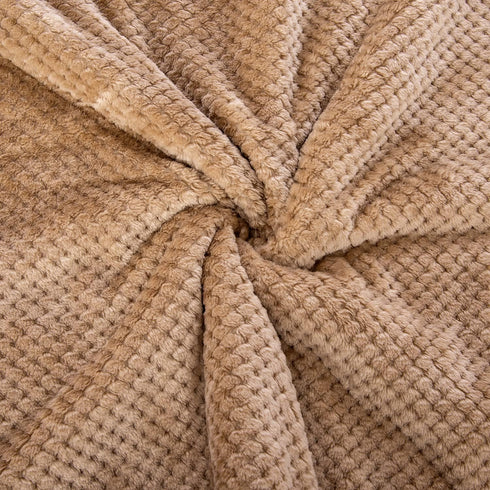 (24" 32") DG-Mocha Fuzzy Dog, Cat & Pet Blanket - Warm & Soft Plush Fleece Receiving Blanket for Dog Bed, Cat Bed