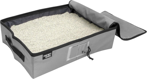 SPORT PET Large Portable Pop Open Kennel - Waterproof Cat Cage with Travel Litter Collection