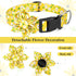 BiPawTi Floral Dog Collar with Daisy Bloom Decoration, Yellow Flower Collar for Small Dogs, Soft Cute Summer Collar (XS)