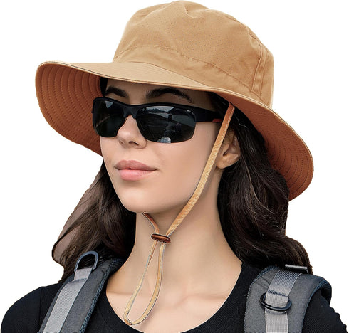 Rosoz Boonie Bucket Hat for Men Women, Wide Brim Cooling Fishing Hat - Breathable UV Protection for Beach Garden