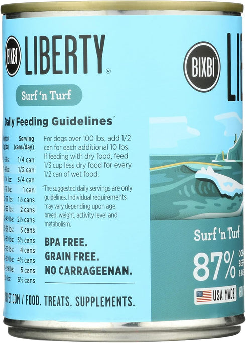 BIXBI Surf 'n Turf Wet Dog Food, 12.5 OZ
