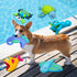 Dog Pool Toys, Floating Squeaky Water Toys for Small and Medium Dogs, Interactive Outdoor Beach Toys - Turtle