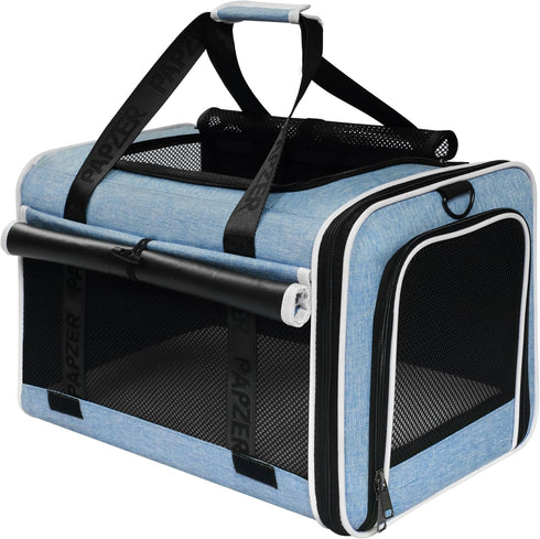 Top Loading Medium Cat Carrier with Privacy Curtain, Soft-Sided Small Pet Travel