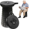ALEVMOOM 18" Collapsible Stool, 800lbs Max Weight, Heavy Duty Portable Retractable Folding
