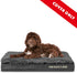 Replacement Outer Cover ONLY for The Dog's Bed, Washable Plush Fabric, Medium 34” x 22” x 4” (Grey Fur)