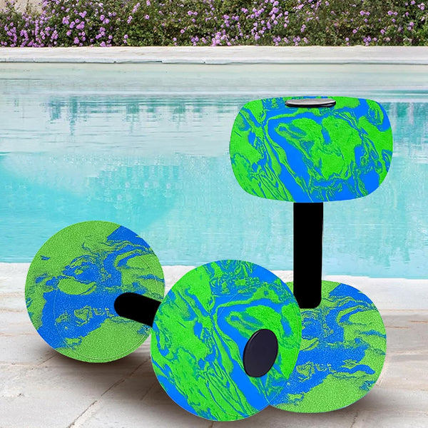 Apujent 2Pcs Aquatic Dumbbells For Pool Exercise, High-density Eva Foam Pool Weights Resistance,