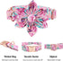 Lionheart Glory Dog Collar, Pink with Flower, Cute Floral Pattern Adjustable for X-Large Dogs