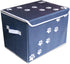 Large Dog Toys Storage Box - 16" x 12" Pet Toy Storage Basket with Lid, Collapsible Canvas Bin (Blue)