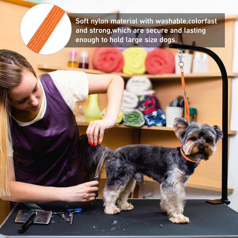 Pet Dog Grooming Loop, Adjustable Nylon Restraint Noose, Safety Tether Straps for Grooming Table, 4 Pack
