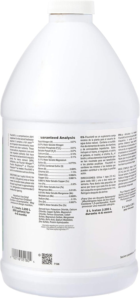 Seachem Flourish Freshwater Plant Supplement, Aquarium Element and Nutrient Blend 2L / 67.6 oz