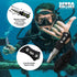 Scuba Choice Compact Stainless Steel Blunt Tip Dive Knife, 2.3" Plain Edge Blade, Black/Silver