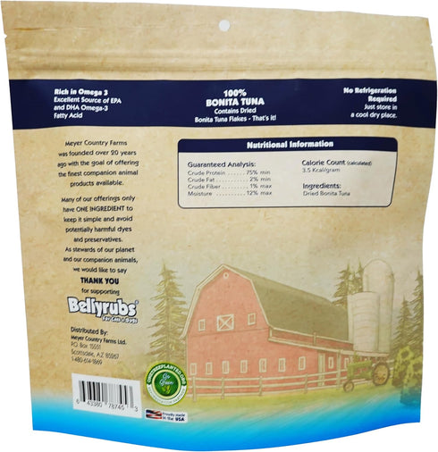 Bonita Tuna Flakes for Cats and Dogs 4.25oz | Premium Dried Tuna Cat Treat | All-Natural Gluten & Grain Free Tuna Flake