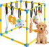 Grevigily Puppy Play Gym for Small Dogs, 23.6"x 23.6" Large Indoor Dog Jungle