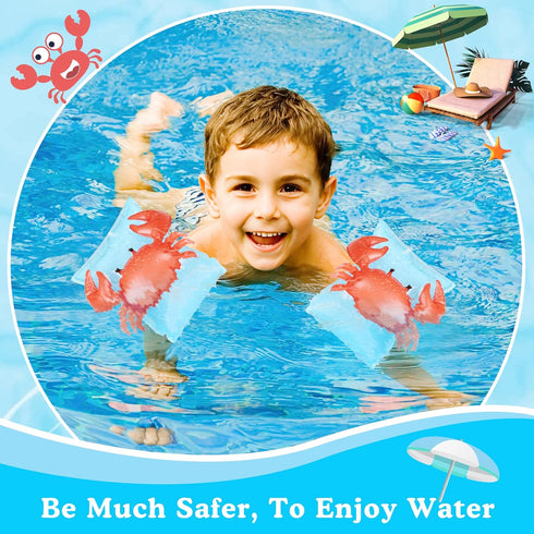 HeySplash Inflatable Armbands for Kids, Pool Arm Floatie Sleeves, Up to 55lbs, Aged 3-6