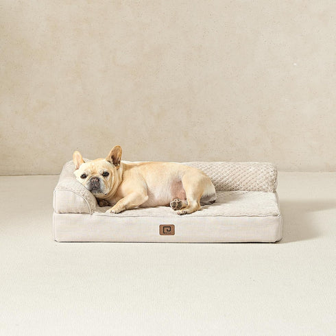 EHEYCIGA Memory Foam Orthopedic Dog Bed - Washable Bed with Waterproof Lining, Removable Cover, Nonskid Bottom, 36x27