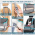 PETSFIT Dog Car Seats for Small Dogs Patented Safety Buckles Safety Tether Foldable Travel Dog Booster Car Seat Reduces