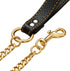 4.3 FT Gold Chain Dog Leash with Comfortable Padded Traffic Handle for Small Medium Large Dogs, Heavy Duty