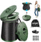 XXL Portable Toilet for Camping,19.7" H Adjustable Folding Toilet with Lid,Carry Bag,Capacity