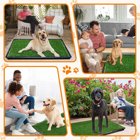 43.7in 27.6in 45x29in Tray(1 Pack) LOOBANI x Replacement Artificial Grass Puppy Training Pads, Quickly Absorbency