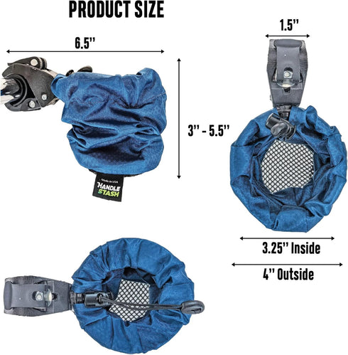 Shock-Absorbing Bike Cup Holder (Blucifer Blue Diamond), Fits All Handlebars, Adjustable for Any Size Drink