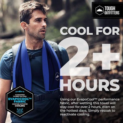 Tough Outdoors Cooling Towel - Ice Wrap & Sweat Rag for Neck & Face, Gym, Yoga & Sports