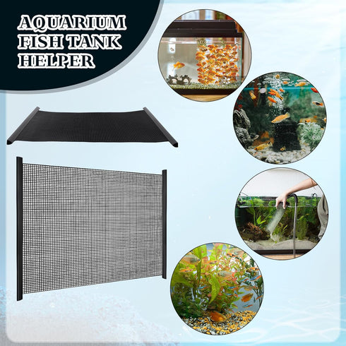 8Pcs Plastic Mesh Canvas Sheets for Embroidery Aquarium Fish Tank Divider, Plastic Grid Isolation Board Partition