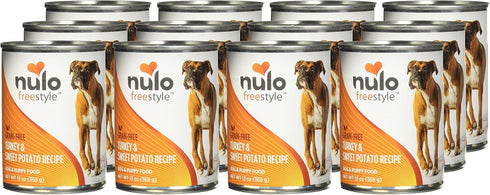 Nulo Freestyle All Breed Adult Wet Canned Dog Food, Premium Grain-Free, Turkey & Sweet Potato, 13 Ounce, 12 Cans