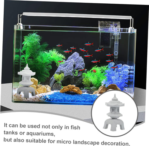 Micro Landscape Decoration Fish Tank Ornaments, Miniature Asian Decorations, Chinese Temple Statue, Zen Garden