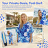 Summer Catalonia Surf Poncho Changing Towel Robe - Quick-Dry Microfiber Hooded Beach Cover Up, Wetsuit Change Robe