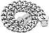 Heavy Duty Stainless Steel Cuban Silver Link Dog Collar, Personalized Dog Tag, for Small Medium Large Dogs