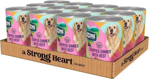 A Strong Heart Wet Dog Food, Chopped Dinner with Beef - 22