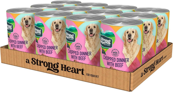 A Strong Heart Wet Dog Food, Chopped Dinner with Beef - 22