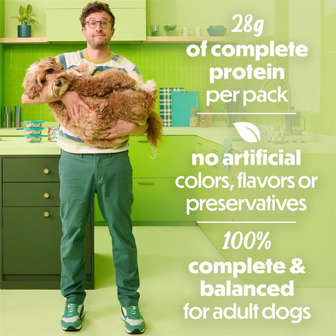 Simmered (Pack 8) 10 oz. Purina Beneful Dog Food Freshly Prepared Meals Beef Entree with Carrots, Barley, Wild Rice